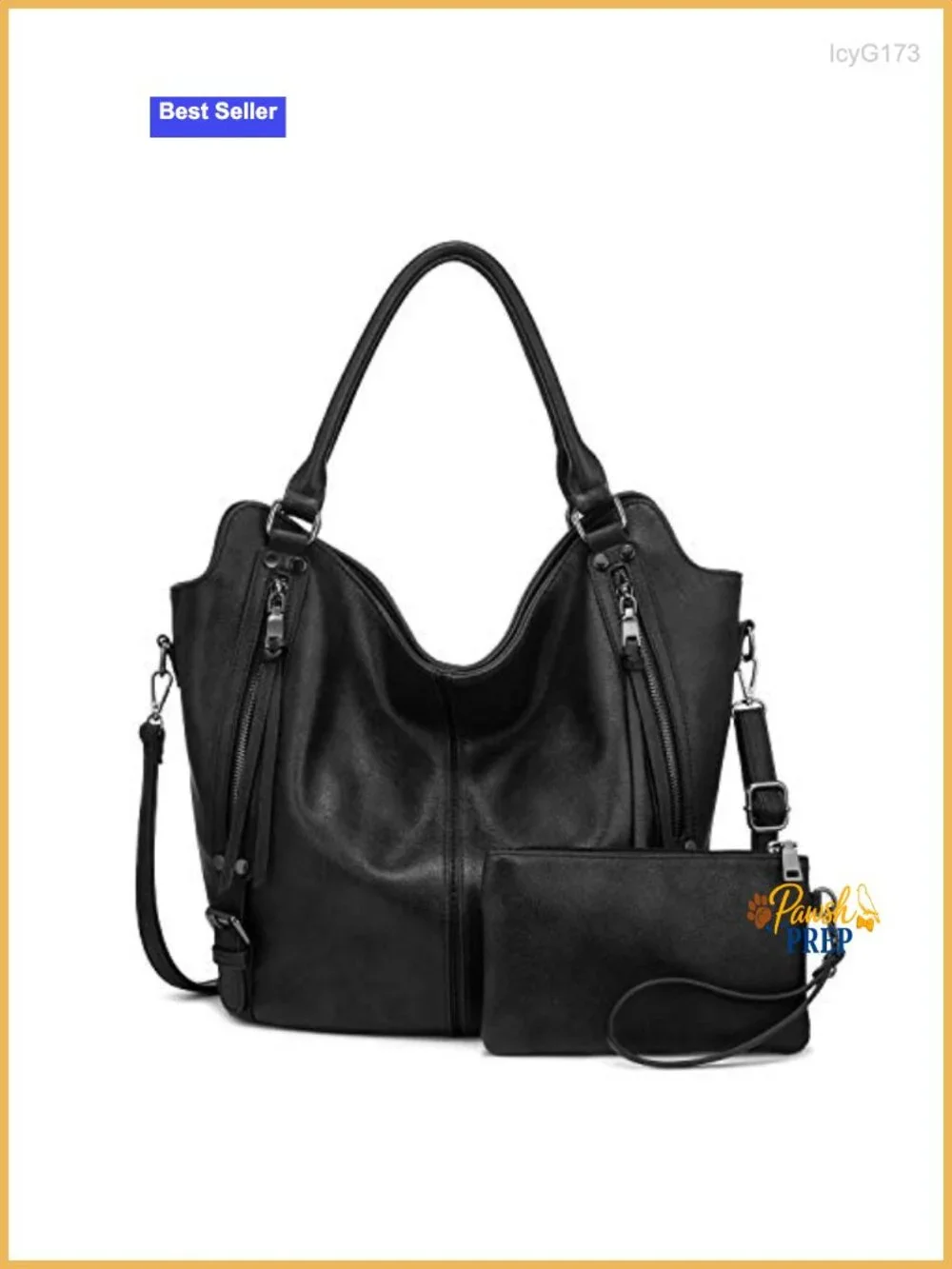 Women PU Leather Hobo Shoulder Bag Large Tote Purse with Adjustable Strap